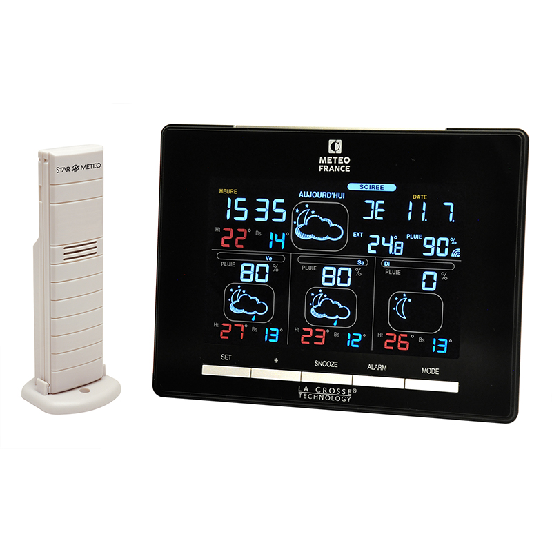 Station Météo France LA CROSSE TECHNOLOGY WD4604 NOIR en vente sur