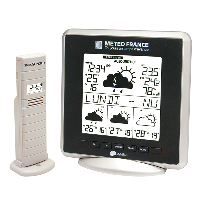 Station Météo France LA CROSSE TECHNOLOGY WD9520 ARGENT NOIR en vente sur
