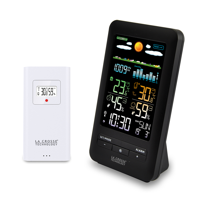 WS6837 - LA CROSSE TECHNOLOGY - Réveil météo avec projection port de charge  USB et wifi